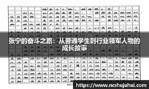 张宁的奋斗之路：从普通学生到行业领军人物的成长故事